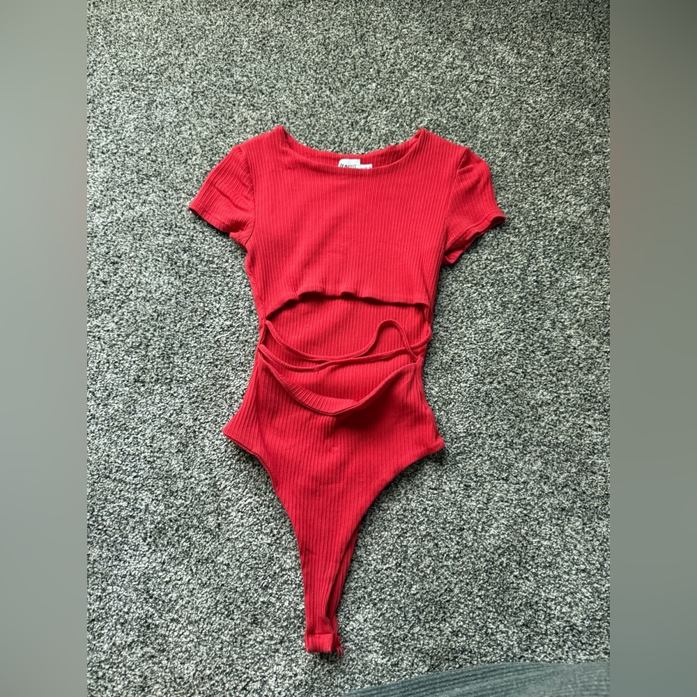 Princess Polly Red Cutout Bodysuit